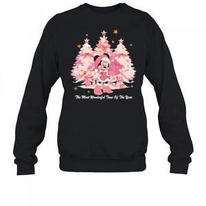 Disney Minnie Mouse Christmas Pink Tree The Most Sweatshirt